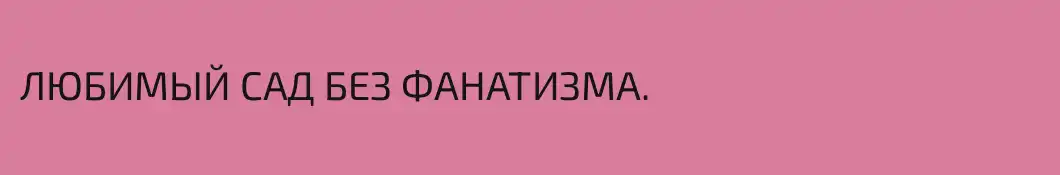 ЛЮБИМЫЙ САД БЕЗ ФАНАТИЗМА.